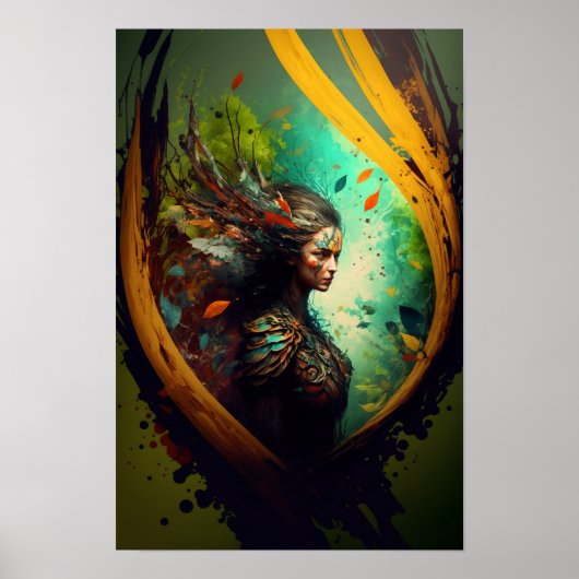 Elfen Ranger Fantasy Poster | D&D Kunst 3 (Voorkant)