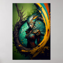Elfen Ranger Fantasy Poster | D&D Kunst 7