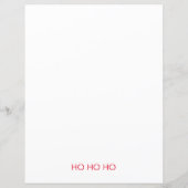 Elfen & Santa Letter Papieren Blad (Achterkant)