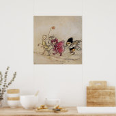 “Elfen” sprookjeskunst door Arthur Rackham Poster (Keuken)