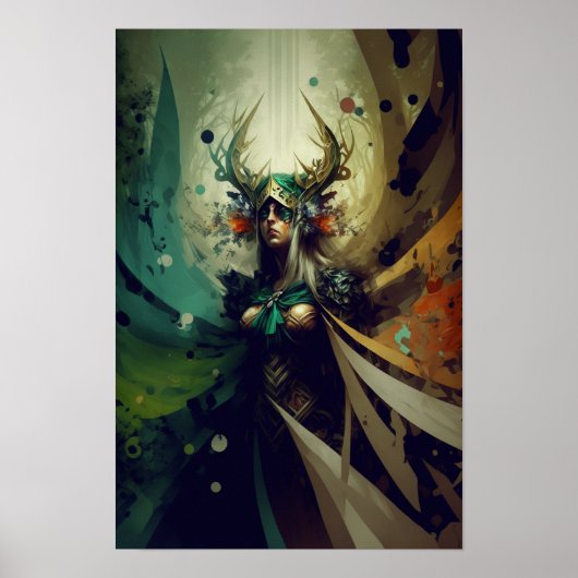 Elfen Tovenares Fantasy Poster | RPG Kunst 2 (Voorkant)
