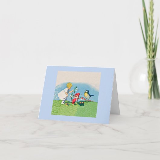  Elfen Vogel Paaseieren Feestdagen Kaart (Voorkant)