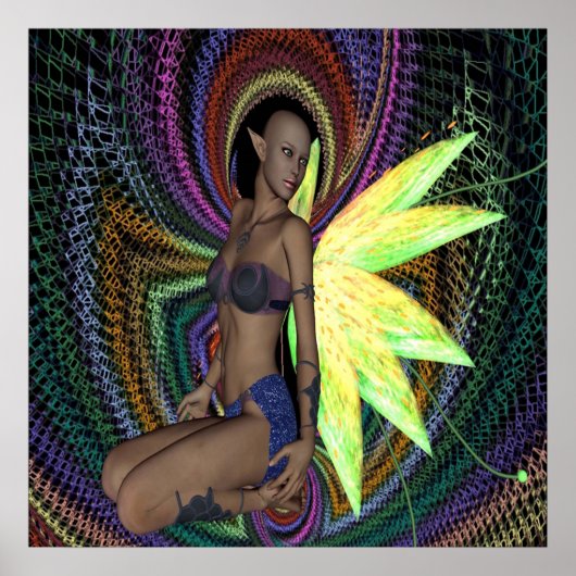 Elfen vrouw poster (Voorkant)