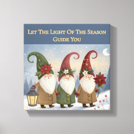 Elfen Winter Stroll Uitgestrekte Canvas Print