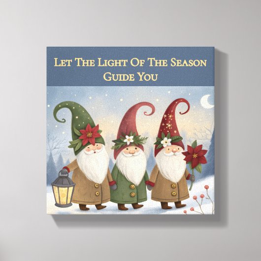  Elfen Winter Stroll Uitgestrekte Canvas Print (Voorkant)