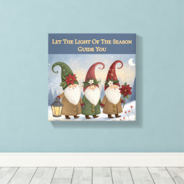  Elfen Winter Stroll Uitgestrekte Canvas Print