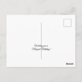 Elfenkoningin rijdend op een wit paard briefkaart (Achterkant)