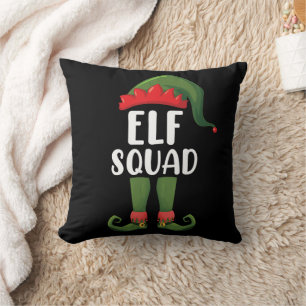 Elfenteam Grappige Familie Bijpassende Kerst Kussen