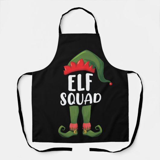 Elfenteam Grappige Familie Kerst Matching Schort (Voorkant)