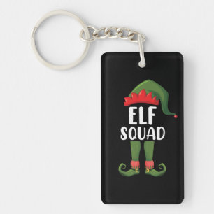 Elfenteam Grappige Familie Kerst Matching Sleutelhanger