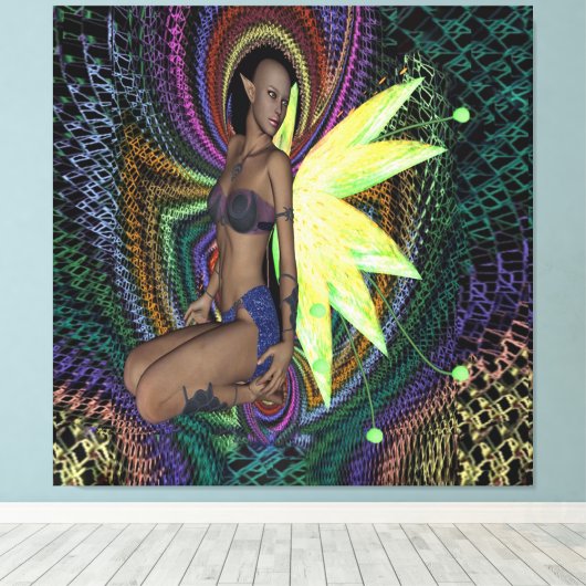 Elfenvrouw Canvas Afdruk (Insitu (Houten vloer))