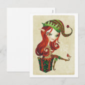 Elfie Kerstgroet Briefkaarten (Voorkant / Achterkant)