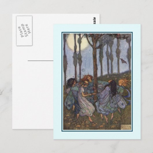 "Elfin Dance" Briefkaart (Voorkant / Achterkant)