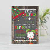 Elfin Kerstfeestdag: Uitnodiging (Staand voorkant)