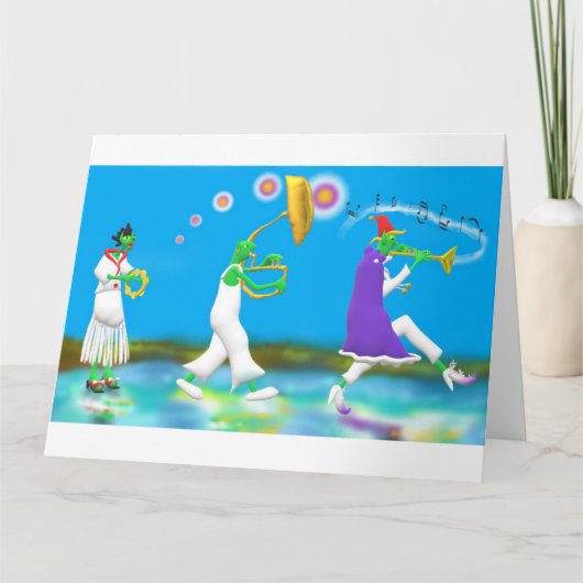 Elfin Marching Band Bedankkaart (Voorkant)