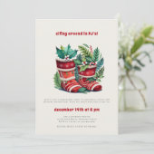 Elfing PJ's Vriendsmas Grappig Kerstfeest Kaart (Staand voorkant)