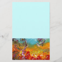 ELFJE VAN DE RODE BLOEMEN ,blauw Briefpapier