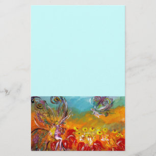 ELFJE VAN DE RODE BLOEMEN ,blauw Briefpapier