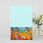 ELFJE VAN DE RODE BLOEMEN ,blauw Briefpapier (Staand voorkant)
