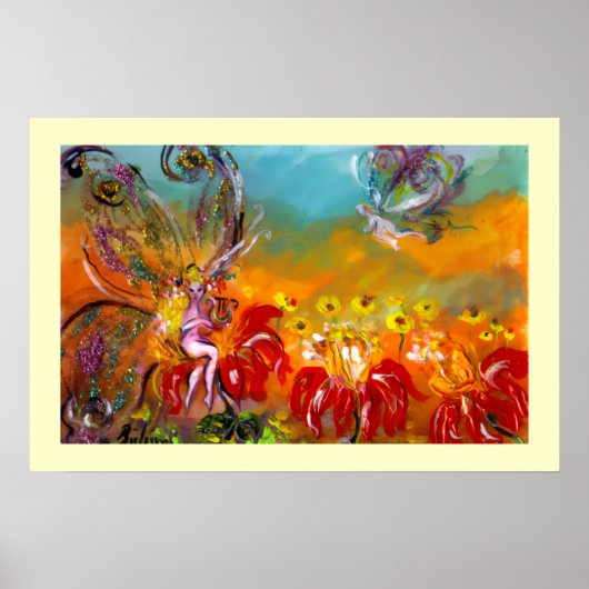 ELFJE VAN DE RODE BLOEMEN POSTER (Voorkant)