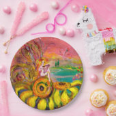 ELFJE VAN DE ZONNEBLOEMEN Fantasie Papieren Bordje (Feest)