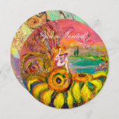 ELFJE VAN DE ZONNEBLOEMEN geel blauw roze glans Kaart (Voorkant / Achterkant)