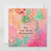 ELFJE VAN DE ZONNEBLOEMEN geel groen roze glans Kaart (Achterkant)