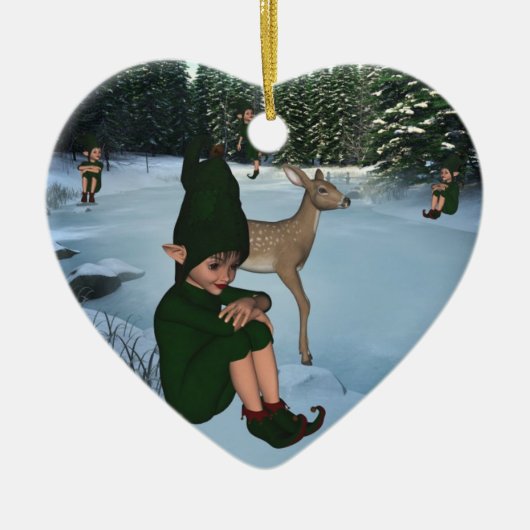 ElfMagic Kerstsneeuw Elf Chris Miss Ornament (Voorkant)