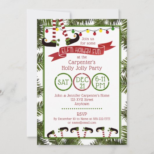 ELF'n Holiday Fun - Feest Kaart (Voorkant)