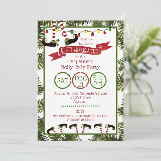 ELF'n Holiday Fun - Feest Kaart (Staand voorkant)