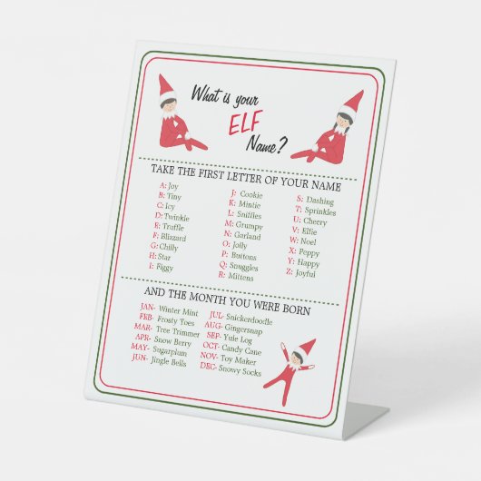 Elfnaam sokkel teken reclamebord met voetstuk (Voorkant)