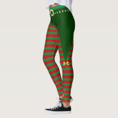 Elfo Navideño - Disfraz con Cinturón y Rayas  Leggings (Links)