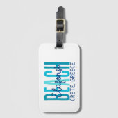 Elfonsi Beach Kreta Griekenland (Oceaan) Bagagelabel (Voorkant (verticaal))