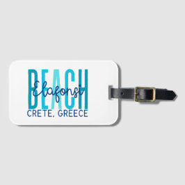 Elfonsi Beach Kreta Griekenland (Oceaan) Bagagelabel