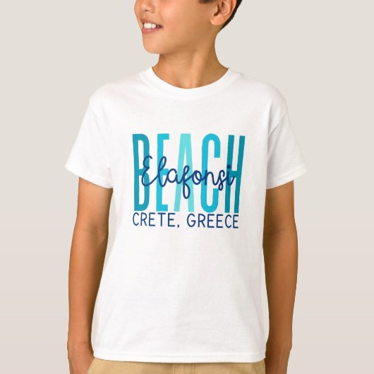 Elfonsi Beach Kreta Griekenland (Oceaan) T-shirt (Voorkant)