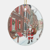 Elfreth's Alley in Philly at Christmas  Keramisch Ornament (Links)