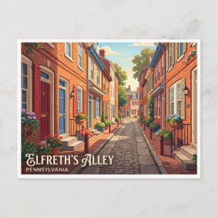 Elfreth's Alley Philadelphia Pennsylvania Briefkaart