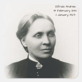 Elfrida Andrée Vierkante Sticker