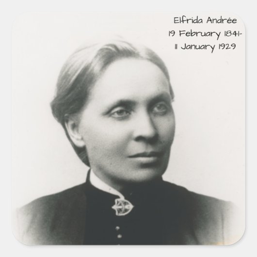 Elfrida Andrée Vierkante Sticker (Voorkant)