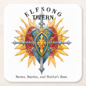 Elfsong Tavern - Baldur's Gate Kartonnen Onderzetters (Voorkant)