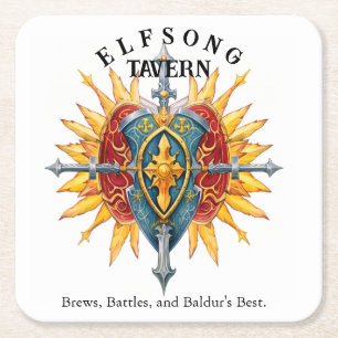 Elfsong Tavern - Baldur's Gate Kartonnen Onderzetters