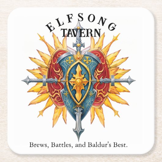 Elfsong Tavern - Baldur's Gate Kartonnen Onderzetters (Voorkant)