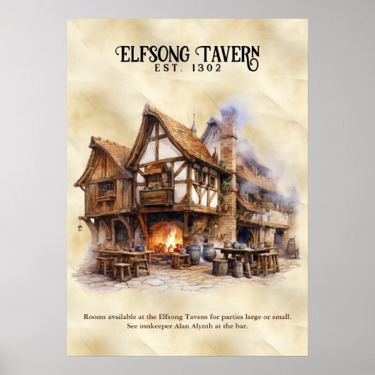 Elfsong Tavern Poster - BG3 FanArt (Voorkant)