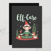 Elfverzorging Grappig Kerst Elf Magische Zelfzorg Kaart (Voorkant / Achterkant)