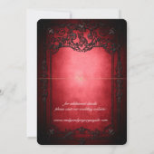 Elgant Gothic Blauwgroen Rust Red ingelijst Save t Save The Date (Achterkant)