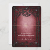 Elgant Gothic Blauwgroen Rust Red ingelijst Save t The Date (Achterkant)