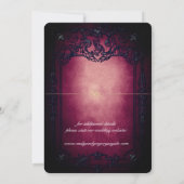 Elgant Gothic Blauwgroen Rust Red ingelijst Save t The Date (Achterkant)