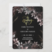 Elgant Gothic Rust Zwart Rozen Save The Date (Voorkant)