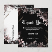 Elgant Gotisch Bourgondië Rood en Zwart Bloemen Briefkaart (Voorkant / Achterkant)