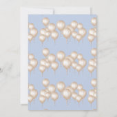 ELGANT MODERN BALLOON LIGHT BLUE BIRTHDAAG KAART (Achterkant)